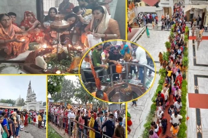 सावन माह का पहला सोमवार आज, शिव मंदिरों में जमकर उमड़ रही शिवभक्तों की भीड़