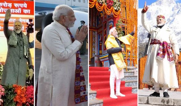 प्रधानमंत्री नरेन्‍द्र मोदी ने आज क्षेत्र बदलने के साथ-साथ पहनावा भी बदला